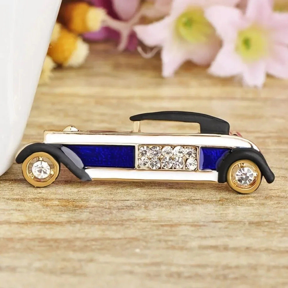 VQ Crystals Fashion Blue Car Brooch